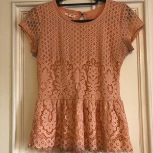 Peach Embroidered Blouse